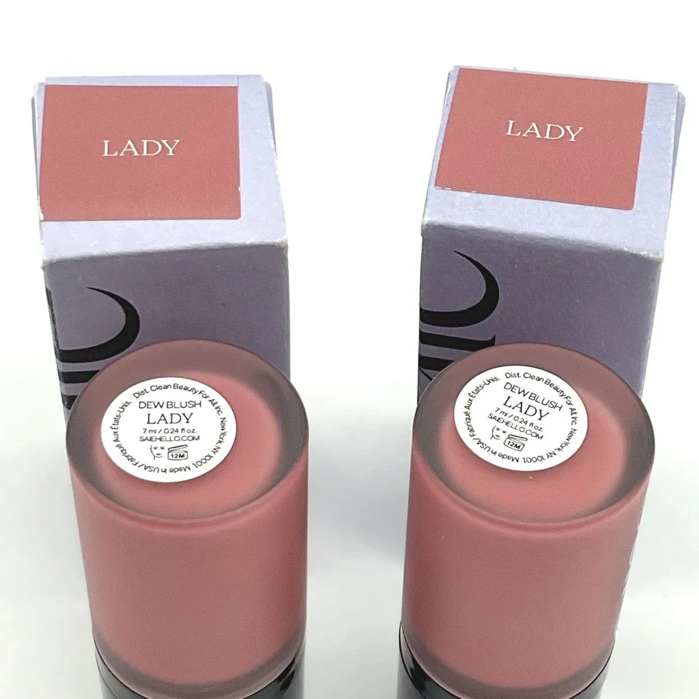 Saie Dew Blush Liquid Cheek Flush Lady 2 Pack New In Box 0.24 fl oz Each